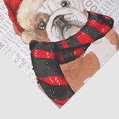 Woof Woordkunst en Engelse Bulldog Kerstmis Tissuepapier (Detail)