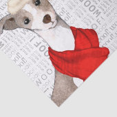 Woof Woordkunst en Italiaanse Greyhound Kerstmis Tissuepapier (Detail)