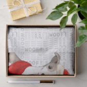 Woof Woordkunst en Italiaanse Greyhound Kerstmis Tissuepapier (Geschenk)