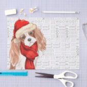 Woof Woordkunst en Kerstmis Cocker Spaniel Tissuepapier (Craft)