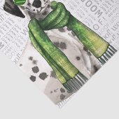 Woof Woordkunst en Kerstmis Dalmatische Hond Tissuepapier (Detail)