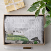 Woof Woordkunst en Kerstmis Dalmatische Hond Tissuepapier (Geschenk)