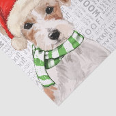 Woof Woordkunst en Kerstmis Jack Russell Hond Tissuepapier (Detail)
