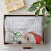 Woof Woordkunst en Kerstmis Jack Russell Hond Tissuepapier (Geschenk)