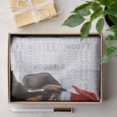 Woof Word Art and Christmas Smooth Dachshund Dog Tissuepapier (Geschenk)