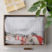 Woof Word Art en Australische Herder Santa Dog Tissuepapier (Geschenk)