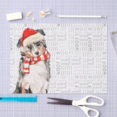 Woof Word Art en Australische Herder Santa Dog Tissuepapier (Craft)