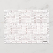 Woof Words en Paw Print in Bruin met Bedrijf Briefkaart (Achterkant)