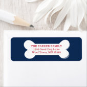 Woof You A Merry Christmas Dog Adreslabel Etiket (Insitu)