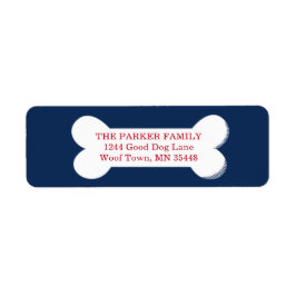 Woof You A Merry Christmas Dog Adreslabel Etiket