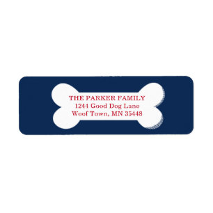 Woof You A Merry Christmas Dog Adreslabel Etiket