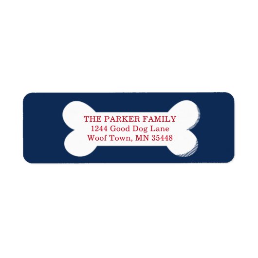 Woof You A Merry Christmas Dog Adreslabel Etiket (Voorkant)