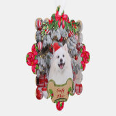 Woof You Een Vrolijk Kerstmis Gepersonaliseerd Hon Ornament Kaart (Rechts)