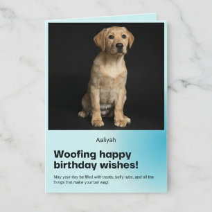 Woofing Happy Birthday Labrador Kaart