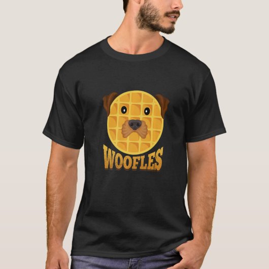 Woofles Een Hond Wafels Ontbijt Eten Wafels T-shirt (Voorkant)