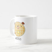 Woofles Funny Doggy Waffle Pun Koffiemok (Voorkant links)