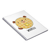 Woofles Grappige Hond Wafel Woordspeling  Notitieboek (Rechterzijde)