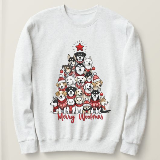 Woofmas kerstboom lelijk trui (Design voorkant)