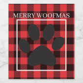 Woofmas Wine Label Wijn Etiket (Enkel label)