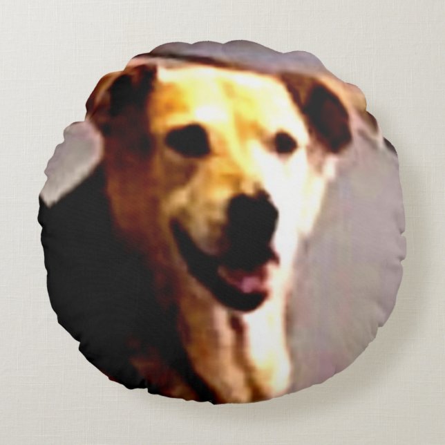 Woofs N' Wags Rond Kussen (Voorkant)