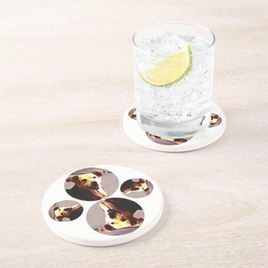 Woofs N' Wags Zandsteen Onderzetter (Zijkant)