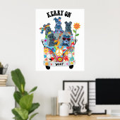 Woofstock Kerry Blue Terrier Poster (Thuiskantoor)