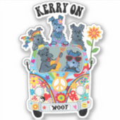 Woofstock Kerry Blue Terrier Vinyl Sticker (Voorkant)