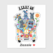 Woofstock Kerry Blue Terrier Vinyl Sticker (Vel)