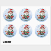 Woofy Christmas! Ronde Sticker (Vel)