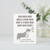 Woofy Woofmas: Christmas card with barking corgi Briefkaart (Staand voorkant)