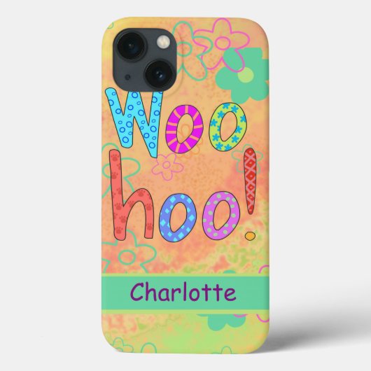 WooHoo - Aangepaste Oranje grafische kunst Case-Mate iPhone Case (Achterkant)