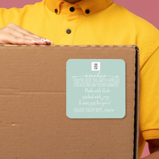 Woohoo Bedankt Sticker – Eigen Merk