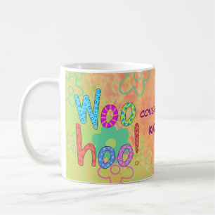 Woohoo Gefeliciteerd Naam Gepersonaliseerd Grafisc Koffiemok
