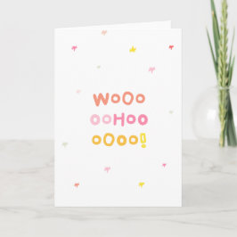 WooHoo! (Gefeliciteerd) Wenskaart Kaart