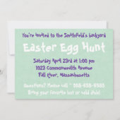 Woohoo! Het is Pasen. Uitnodiging tot uitnoeping E (Achterkant)