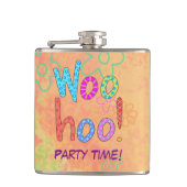 WooHoo Party Time Name Personalized Word Heupfles (Voorkant)