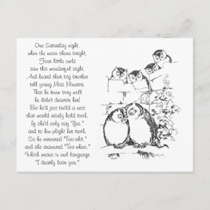 Wooking Owl heeft een Publiek Briefkaart