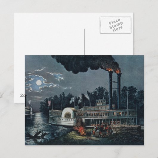 Wookt op de Mississippi Briefkaart (Voorkant / Achterkant)