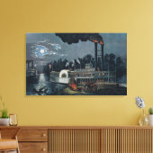 Wookt op de Mississippi Canvas Afdruk (Insitu (Woonkamer))