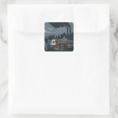Wookt op de Mississippi Vierkante Sticker (Tas)