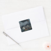 Wookt op de Mississippi Vierkante Sticker (Envelop)