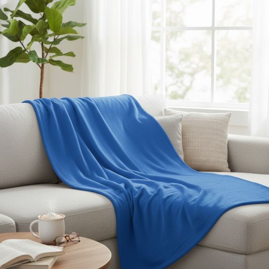 Wool blanket in blue, warm blue wool blanket fleece deken