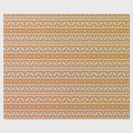 Wool Cross Stitch Knit van kerstpatronen | Cadeaupapier (Vlak)