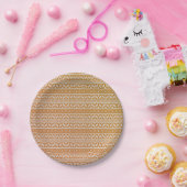 Wool Cross Stitch Knit van kerstpatronen | Papieren Bordje (Feest)