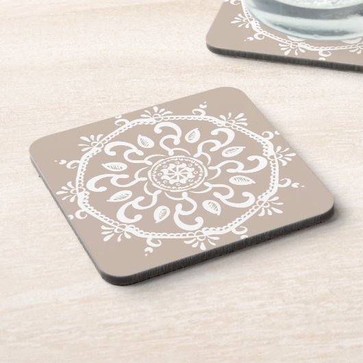 Wool Mandala Bier Onderzetter (Linkerzijde)