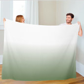 Wool ombre green blanket, Green gradient throw Fleece Deken