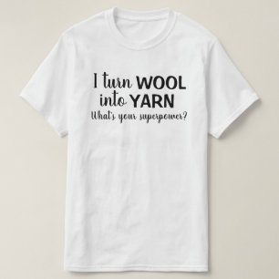 Wool Yarn Funny Spinning Handspun T-shirt