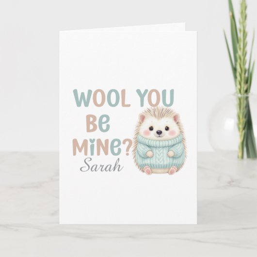 Wool You Be Mine Wenskaart Kaart (Voorkant)