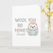 Wool You Be Mine Wenskaart Kaart (Gele Bloem)