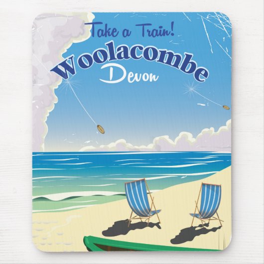 Woolacombe Devon strand reisposter Muismat (Voorkant)